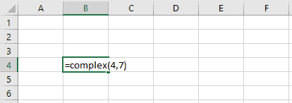 complex numbers in excel