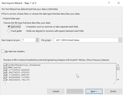 import file details into text file