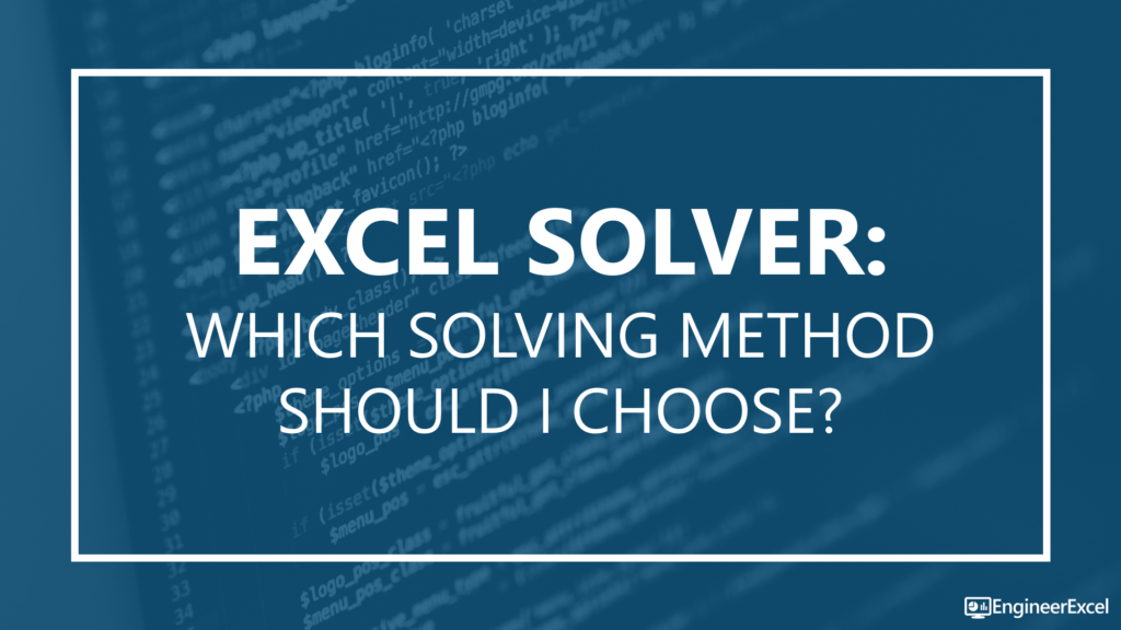 excel-solving-method