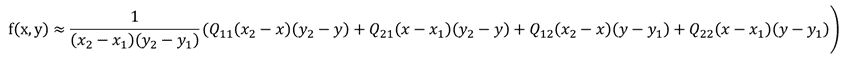 bilinear interpolation equation