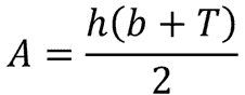 trapezoid cross-sectional area equation