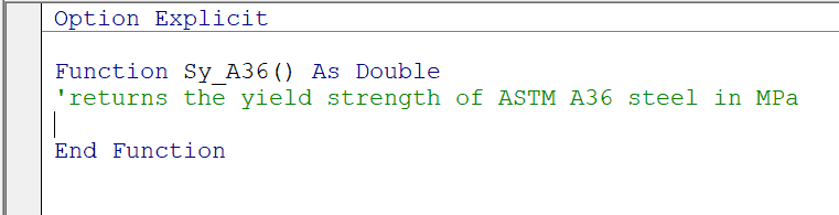 excel function comments