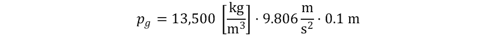 manometer equation example
