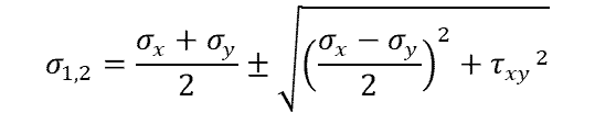 biaxial loading principal stress