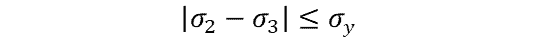 second and third principal stresses vs. yield stress simplified