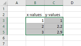 select dataset in excel
