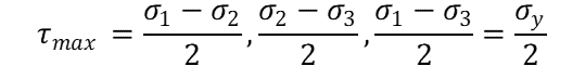 triaxial shear stress vs yield stress