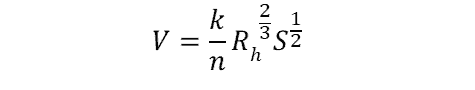 manning's equation for pipe flow
