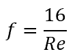 Laminar Flow Friction Equation