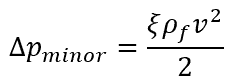 Minor loss of a fitting equation