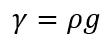 Specific weight of the fluid equation