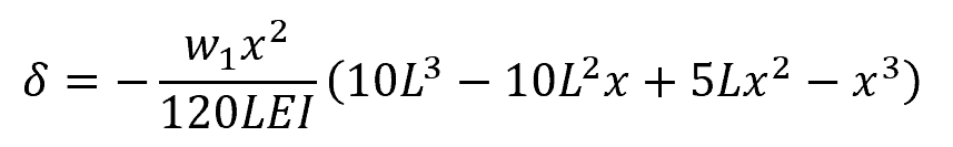 deflection of a cantilever square tube with a triangular load equation