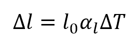 thermal expansion formula