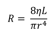 resistance to flow equation
