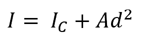 area moment of inertia about its centroidal axis formula
