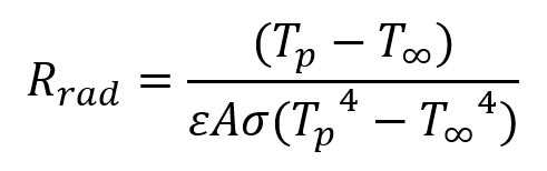 formula for the radiative thermal resistance 