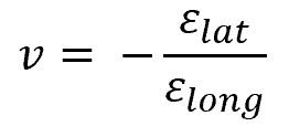 Poisson’s ratio elongation formula