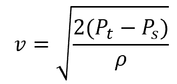 velocity of fluid formula