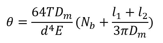 Angular Deflection formula