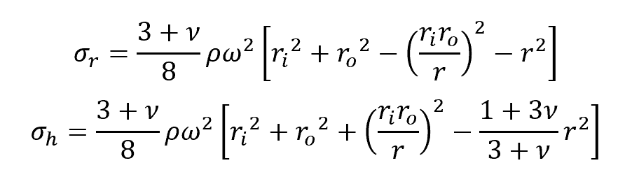 Flywheel Stress Distribution Equation