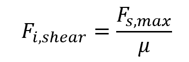maximum external shear force on the required preload formula