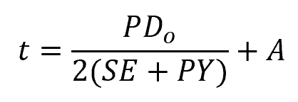 pipe wall thickness equation