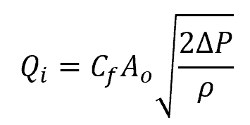 simplified formula for the volumetric flow rate 