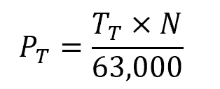 theoretical power conversion factor formula