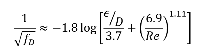 Colebrook Equation Haaland approximation