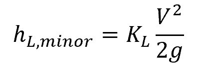minor loss of a component formula