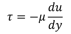 Newton's law of viscosity