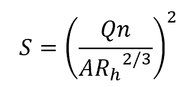 required pipe slope equation