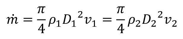 continuity equation for a circular pipe