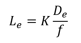 formula for the equivalent length of a duct fitting 