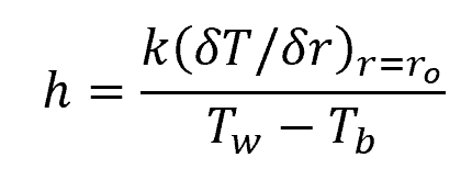 heat transfer coefficient formula