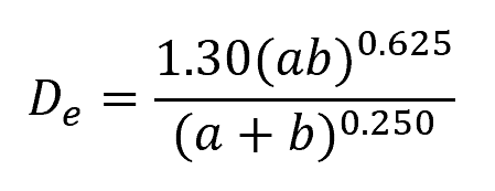 Huebscher formula for the equivalent length 