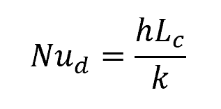 Nusselt number formula