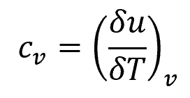 specific heat at constant volume formula