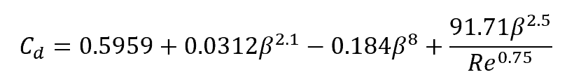 discharge coefficient equation