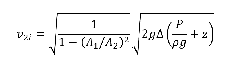 fluid velocity formula