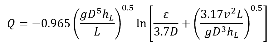 Swamee and Jain empirical formula 