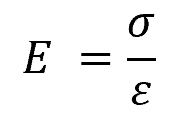 ratio of stress to strain 