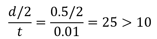 the cylindrical vessel equation
