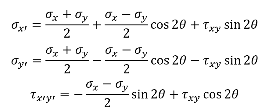 transformation equations for plane stress 