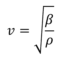 bulk modulus and density equation