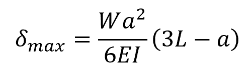 maximum deflection equation