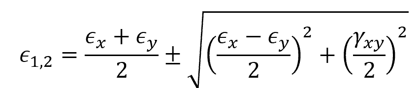 principal strains equation