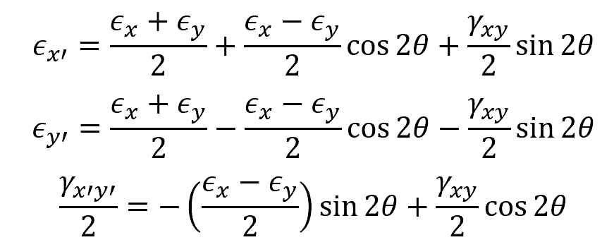 Strain Transformation Equations