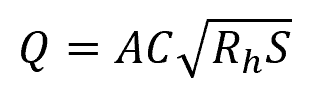 Chézy equation flow rate