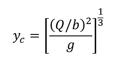 critical depth equation